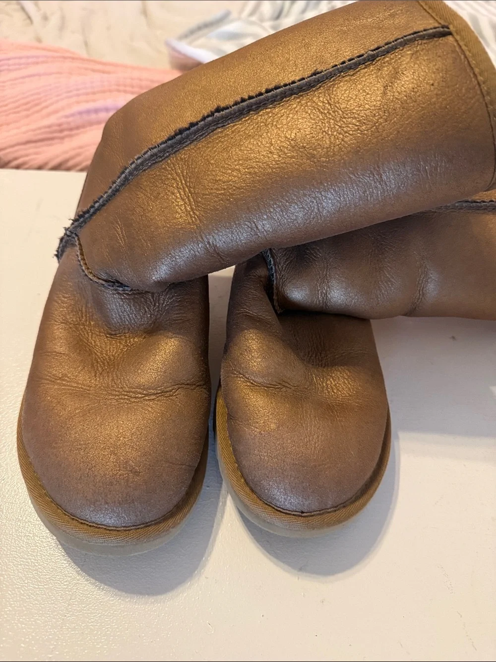 UGG Kids Tall Sheepskin Boots - Chestnut Brown
